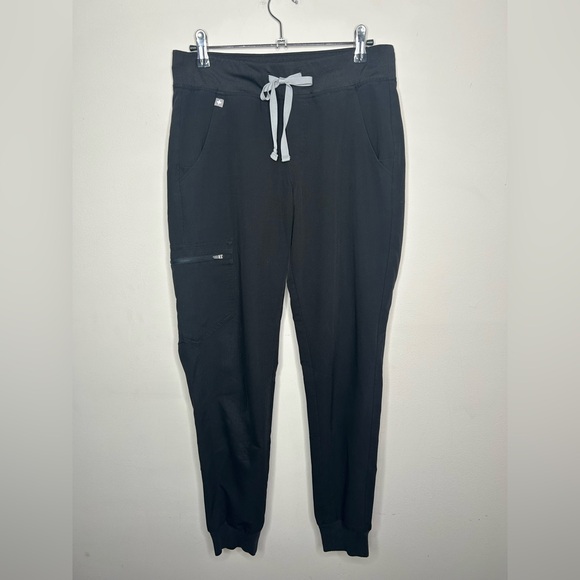 Figs Zamora Jogger Scrub Pants Black Health Care Work Nurse Vet Tech size Small - Picture 2 of 11